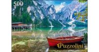 Puzzolini 7684 Пазл Итальянские доломиты Озеро Брайес, 500 элементов