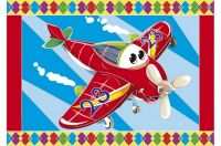 Рыжий кот Г-9452 Гравюра А5 с цветным основанием в пакете с ручкой. САМОЛЕТИК