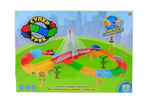 ABtoys PT-00973 Трек гибкий "Супер трек", 99 деталей