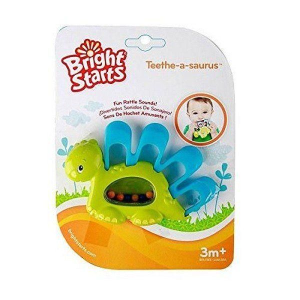 Bright Starts 52029 Погремушка "Динозаврик", зеленый