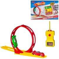 Junfa WA-11626 Игровой набор Junfa Машинки 2шт. с треком с мертвой петлей и пусковым устройством, 8х3,5х3см