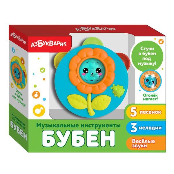 АЗБУКВАРИК 28338-8 Бубен (Музыкальные инструменты) Голубой АЗБУКВАРИК 28338-8 Бубен (Музыкальные инструменты) Голубой