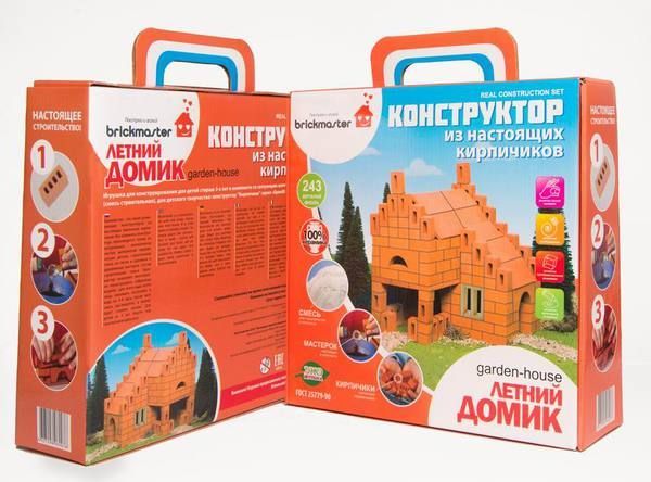 Конструктор "ЛЕТНИЙ ДОМИК" из настоящих кирпичиков (243 детали)