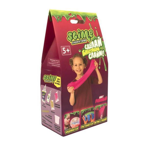 Slime Mega Mix SS100-2 Набор для девочек малый "Slime" "Лаборатория", розовый, 100 гр.