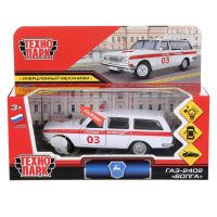 Технопарк 2402-12SLAMB-WH Машинка Технопарк Газ-2402 "Волга" Скорая помощь, свет и звук, 12 см