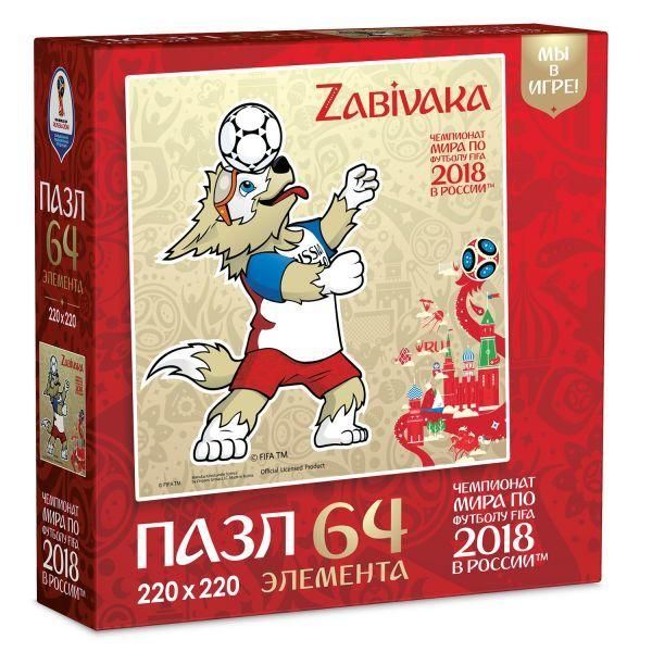 ORIGAMI 03791 Пазл ЧМ 2018 Забивака Футбольный финт, 64 детали