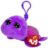 TY 36600 Beanie Boo's Брелок плюшевый Черепашка (фиолетовый), 12 см