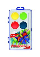 Краски акварельные, 6 цветов