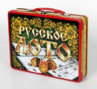 Десятое королевство 01770ДК Настольная игра Десятое королевство Лото Русское Русские узоры жестяной чемоданчик