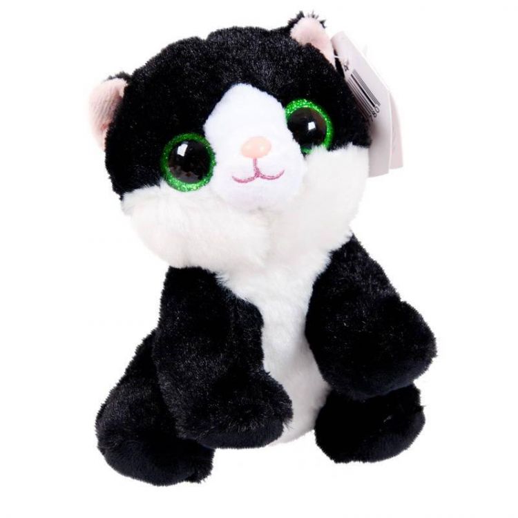 AB toys M0074 Мягкая игрушка Кот чёрный, 15 см