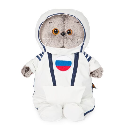 BUDI BASA Ks22-067 Мягкая игрушка Кот Басик в костюме космонавта, 22 см