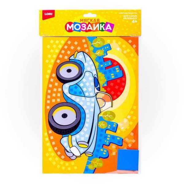 LORI Кэ-009 Мозаика мягкая Большой набор "Машинка", 33х18 см