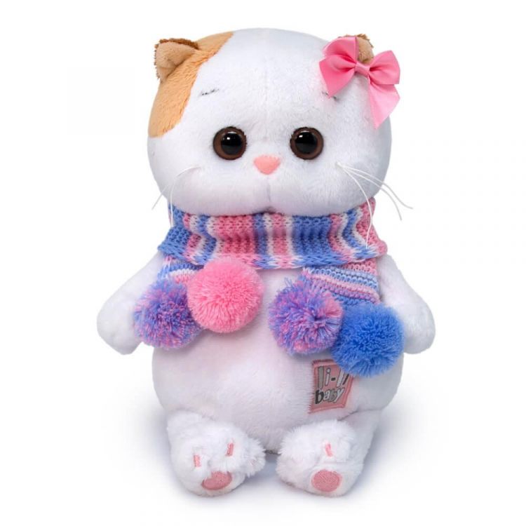 BUDI BASA LB-060 Мягкая игрушка BUDI BASA Кошка Ли-Ли BABY в полосатом шарфике 20 см