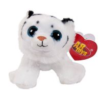 AB toys M0073 Мягкая игрушка Тигрёнок белый, 14 см