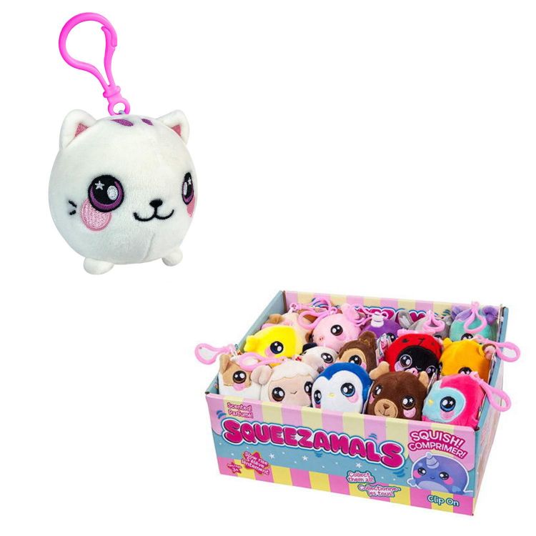 Beverly Hills Teddy Bear Co. SQS00657 Squeezamals (Скуизамалс) S1, фигурки животных с карабином, 6,5 см