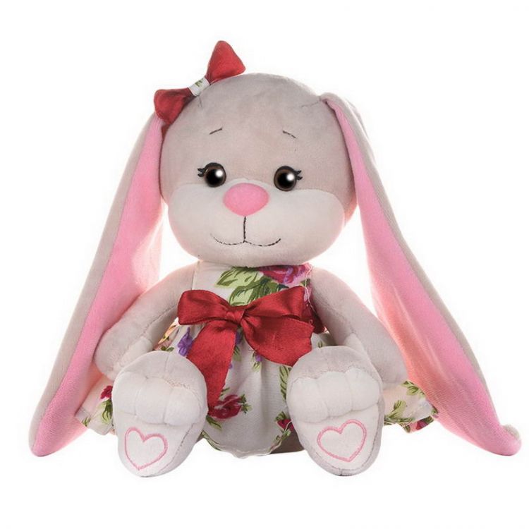Jack&amp;Lin JL-252-20 Зайка Jack&amp;Lin в Летнем Платьице с Цветами, 20 см, в Коробке (JL-252-20)
