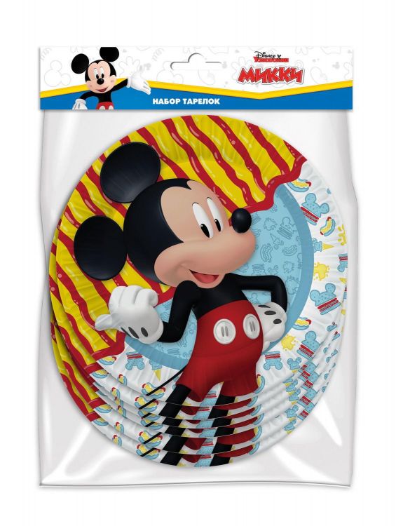 ND Play 299222 Набор бумажных тарелок ND Play Mickey Mouse 3D, 180 мм 6 штук