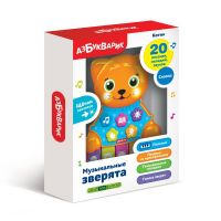 АЗБУКВАРИК 4680019283890 Музыкальная игрушка Азбукварик Музыкальные зверята 2 в 1 Плеер-котик + пианино