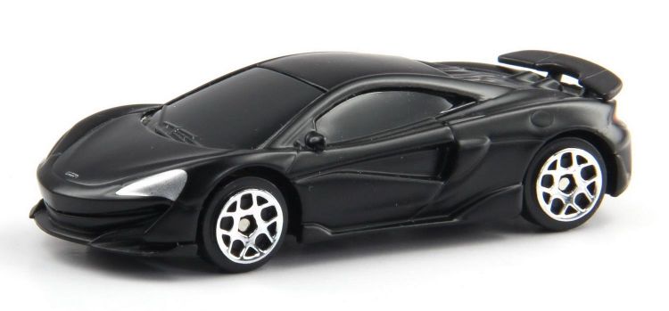Uni-Fortune 344985SM Машина металлическая RMZ City 1:64 McLaren 600LT, без механизмов, чёрный матовый цвет