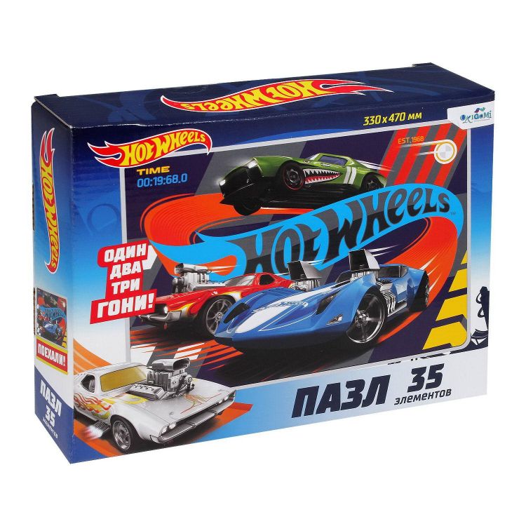ORIGAMI 06857 Пазл ORIGAMI Hot Wheels Неудержимые 35 элементов Макси