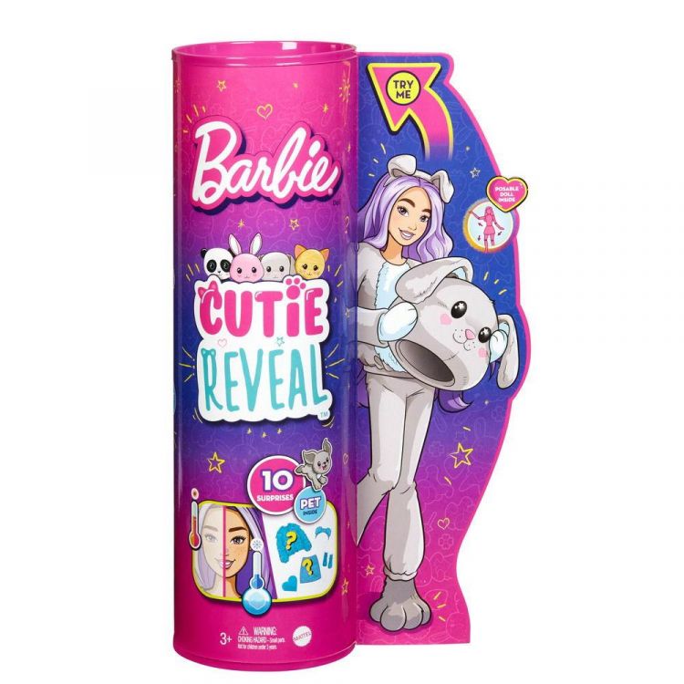 Mattel HHG21 Кукла Mattel Barbie Cutie Reveal Милашка-проявляшка Щенок