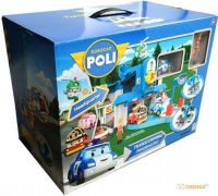 Robocar POLI 83304 Штаб-квартира 2.0 + 83272 Набор маленький трек с Умной машинкой Рой