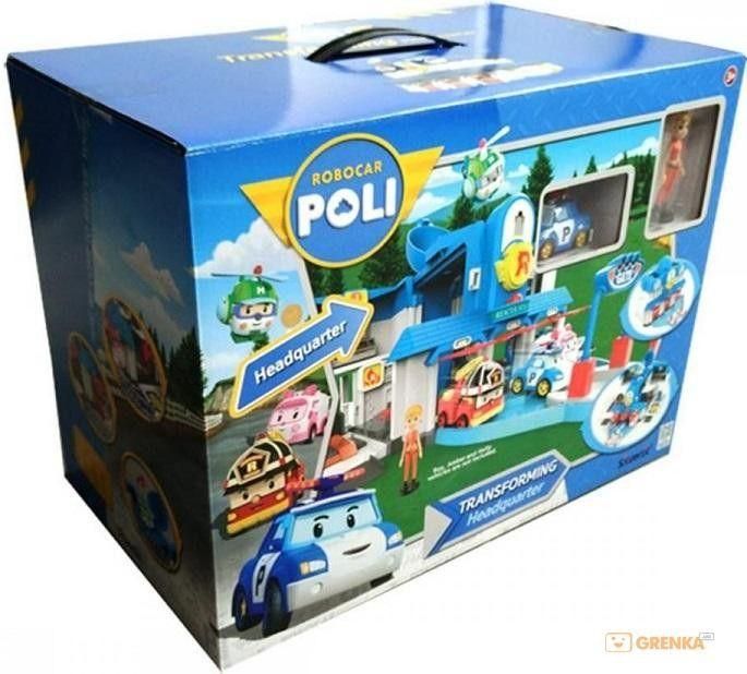 Robocar POLI 83304 Штаб-квартира 2.0 + 83272 Набор маленький трек с Умной машинкой Рой