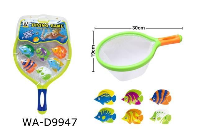 Junfa WA-D9947 Игровой набор Junfa Поймай рыбку сачок 30х19см и 6 тропических рыбок