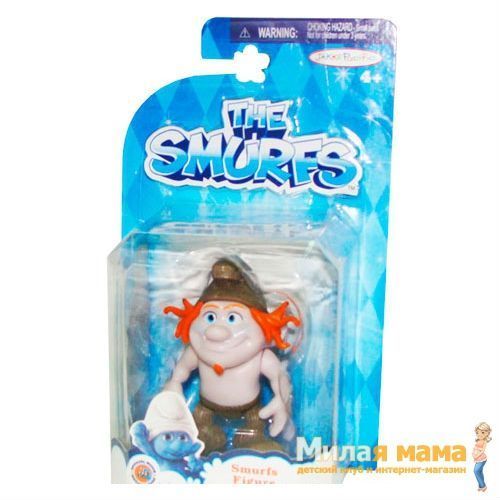 Jakks 53941 Фигурка Смурфика на шарнирах с аксессуаром Хакус, 7 см