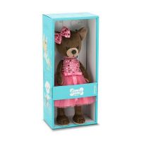 Orange Toys LD010 Lucky Doggy Мягкая игрушка Собачка Lucky Kiki: Малиновый блеск, 25 см