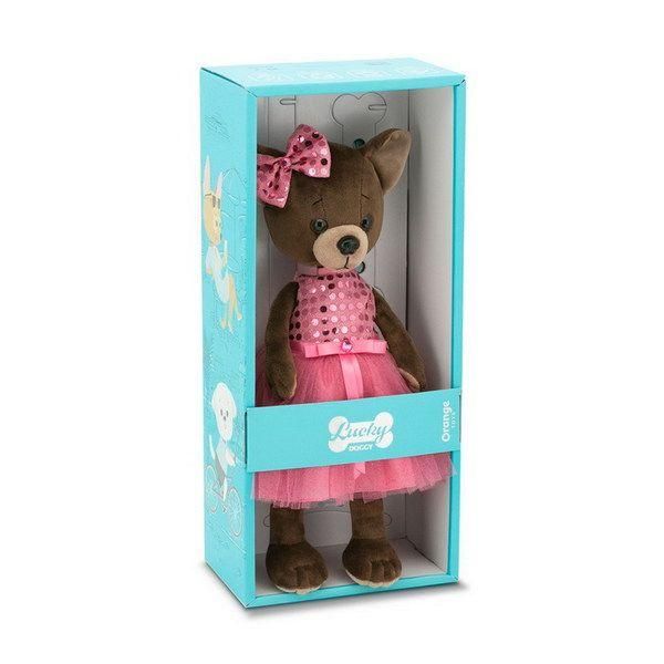 Orange Toys LD010 Lucky Doggy Мягкая игрушка Собачка Lucky Kiki: Малиновый блеск, 25 см