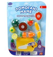 Ab toys PT-00062 Помогаю Маме Набор овощей для резки на липучках, 14 предметов