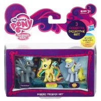 Hasbro A6689 My Little Pony Мини-набор из 3 пони - Thunderlane, Rainbowfied Fluttershy, Derpy