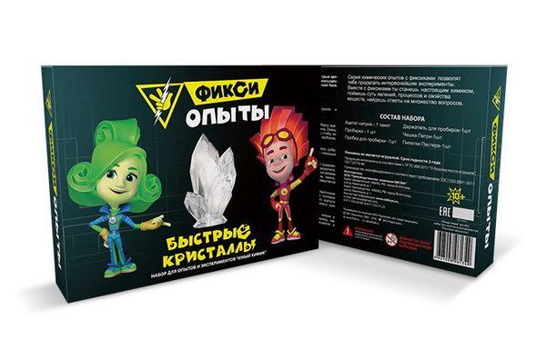ПК ВИСМА 862пл Набор для экспериментов. Фикси-опыты "Быстрые кристаллы"