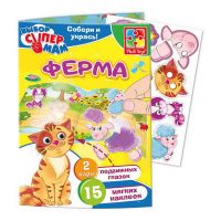Vladi Toys VT4206-26 Игра с наклейками и глазками "Ферма"