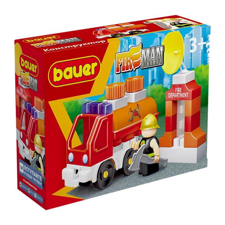 Bauer 738b Конструктор Bauer Fireman пожарная машина с цистерной Bauer 738b Конструктор Bauer Fireman пожарная машина с цистерной