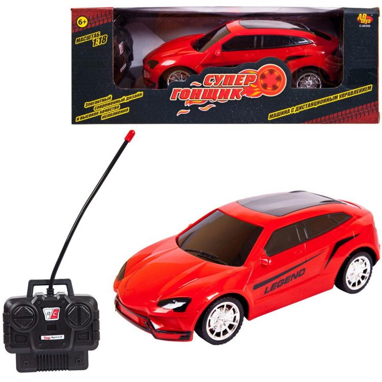 ABtoys (АБтойс) C-00359/красная Машинка на радиоуправлении Abtoys Супер Гонщик, красная