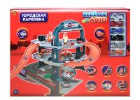 ABtoys PT-00173 Парковка "Веселое авто", 3-х уровневая, в наборе 6 машинок
