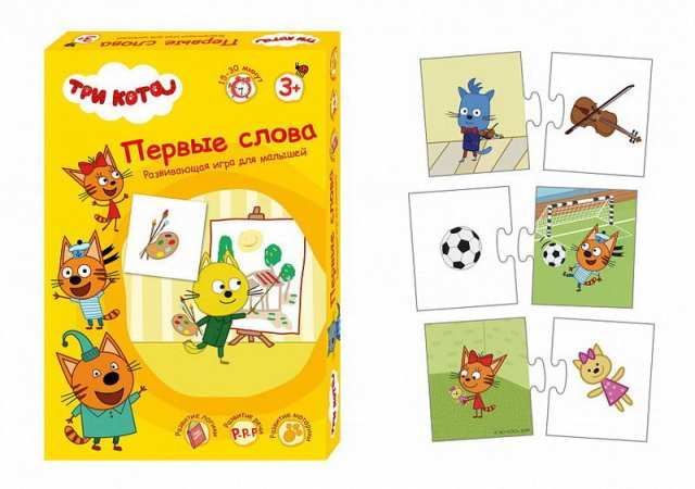 ВЕСНА С-1050-no Игра настольная "Первые слова" Три кота ВЕСНА С-1050-no Игра настольная "Первые слова" Три кота