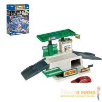 Motormax 76700 Dyna city Игровой набор Заправка (в комплекте с машинкой 1:64)