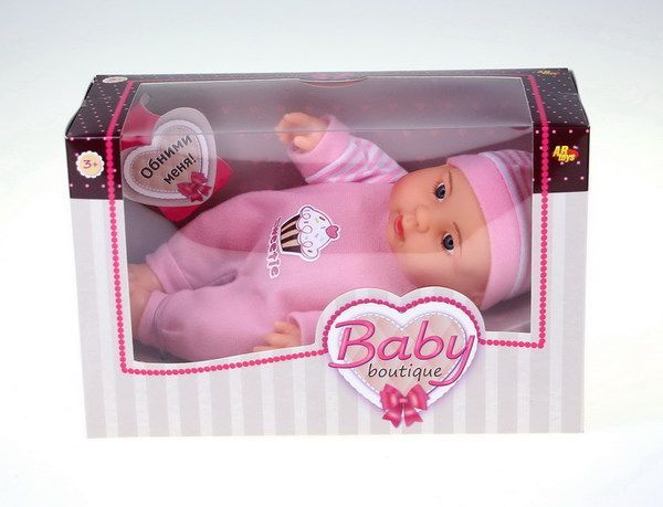 ABtoys PT-00963 Кукла Baby boutique, светло-розовый костюмчик, 22 см