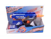 ABtoys PT-00917 Мегабластер. Бластер стреляющий мягкими снарядами, 5 шт. в комплекте  19,5*4,5*27см
