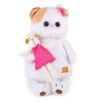 BUDI BASA LK24-012 Мягкая игрушка Кошечка Ли Ли с овечкой, 24 см