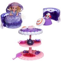 EMCO 1136/фиолетовый Игровой набор EMCO Cupcake Surprise "Чайная вечеринка" с куклой - капкейк и питомцем, фиолетовый