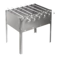 BOYSCOUT 61235 Мангал BOYSCOUT 350х250х350 мм, сборный + 6 шампуров (нерж.), в термопленке