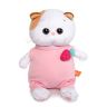 BUDI BASA LB-019 Мягкая игрушка Кошечка Ли-Ли BABY в розовом комбинезоне с клубничкой, 20 см