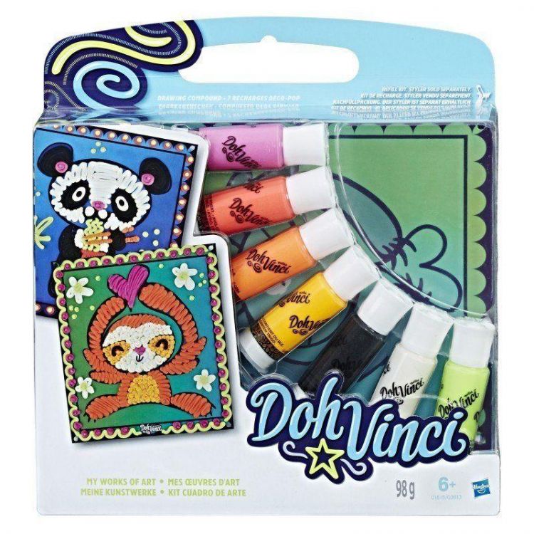 Hasbro C1615 DohVinchi Набор для творчества "Арт-трафарет" - Панда и обезьянка