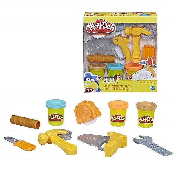 Hasbro E3565 Play-Doh Игровой набор пластилина Плей До Строительные инструменты