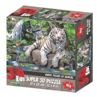 Prime 3D 13664-SBM Пазл 3D 63 Белые тигры Бенгалии