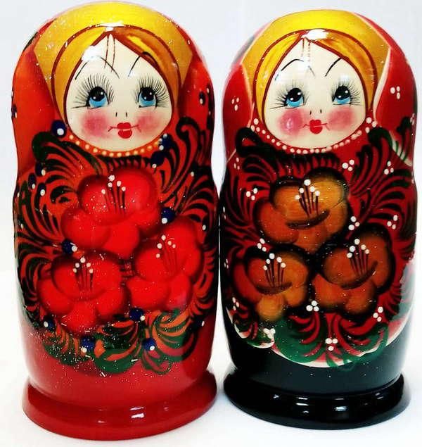 МАТРЁШКА М05140311 Матрешка 5 в 1 средняя (Цветы, Эскиз 11, Цветочный узор)